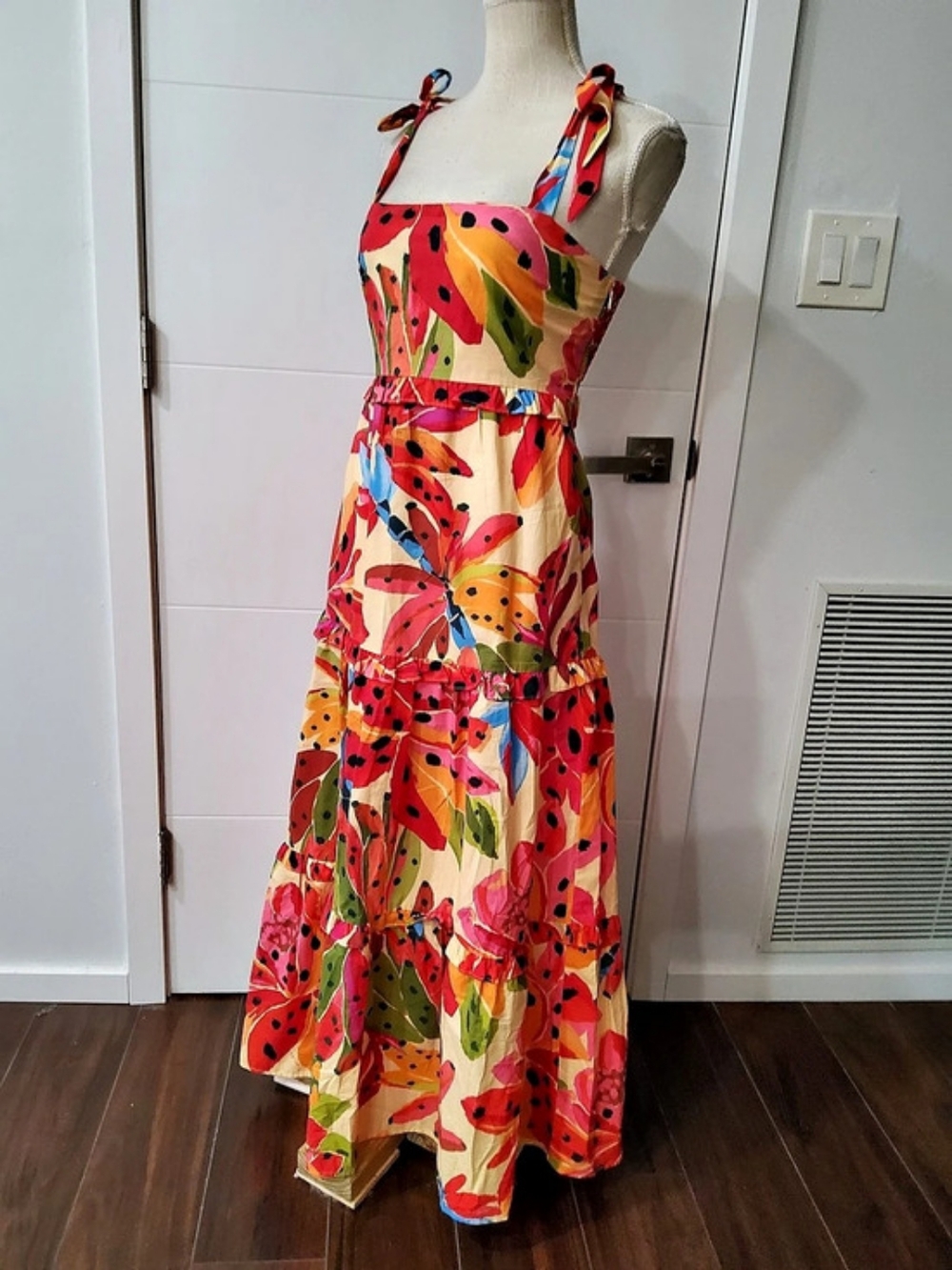 Farm Rio by Anthropologie  Sleeveless Tiered Maxi Dress XS